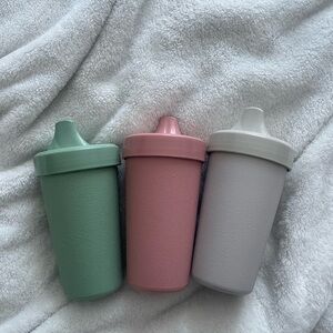 Replay Kids Sippy Cups - Green, Pink, Gray